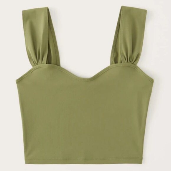 Abercrombie & Fitch Cropped Sweetheart Tank — Soft AF Collection (Size M, BNWT) - Picture 1 of 4